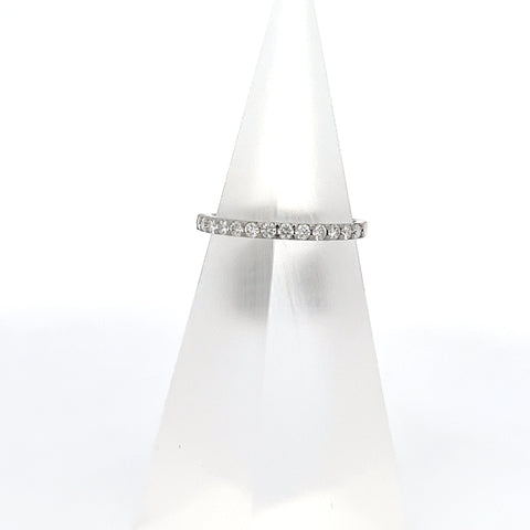 40539 - Platinum Diamond ring 50% set 0.40cts