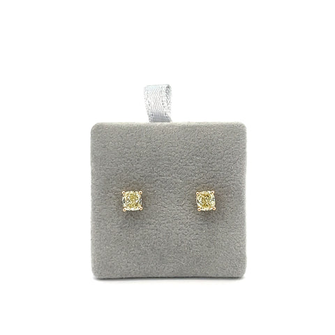 18KT YG Cushion NFLY Studs