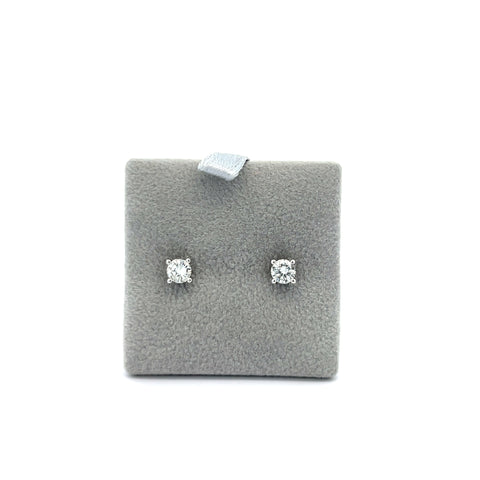 18KT WG Round Diamond Stud Earrings 0.43cts