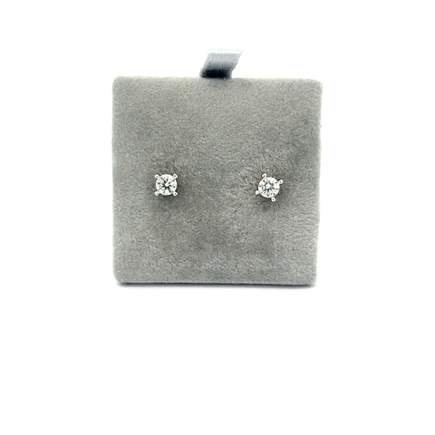 18KT WG Round Diamond Stud Earrings 0.35cts