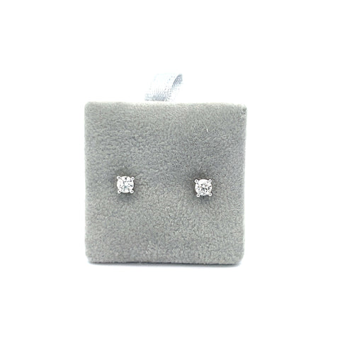 18KT WG Round Diamond Stud Earrings 0.35cts