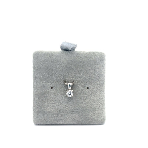 Plat Round Diamond Pendant 0.13ct