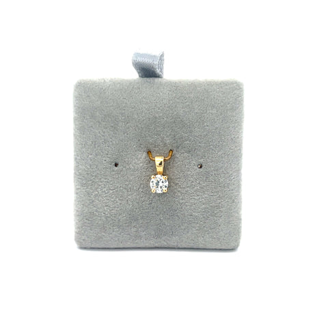 18KT YG Round Diamond Pendant 0.17ct