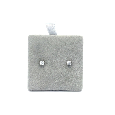9KT WG Round Diamond Stud Earrings 0.16cts