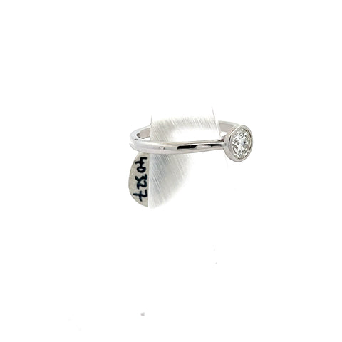40327 - Platinum Round Rub Set Ring