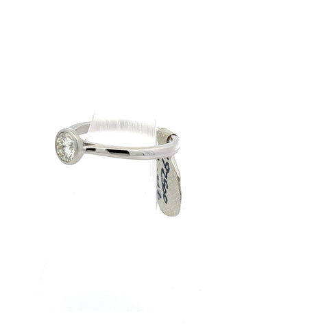 40327 - Platinum Round Rub Set Ring