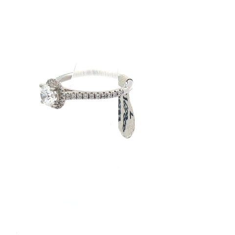 40283 - Platinum Round Diamond Halo Ring