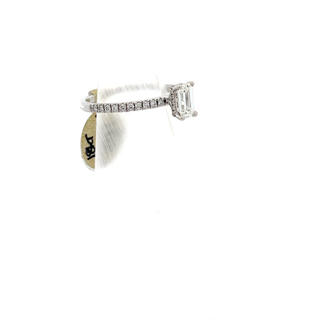 40289 - 18KT WG Emerald Cut Diamond Ring