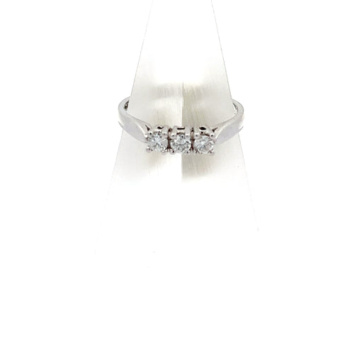 40347 - 18KT WG Round Three Stone Diamond Ring