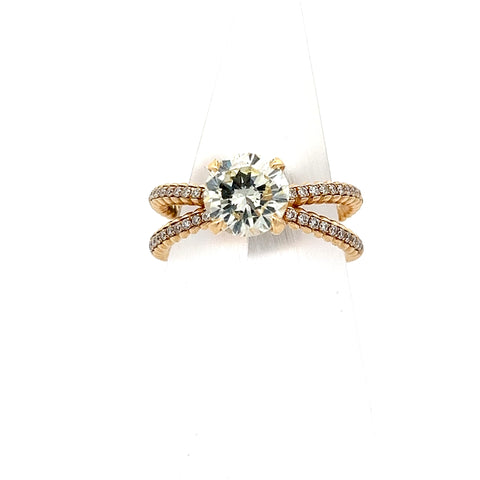 40508 - 18KT YG Round Diamond Ring
