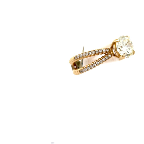 40508 - 18KT YG Round Diamond Ring