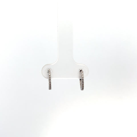 18KT WG Diamond Hoop Earrings