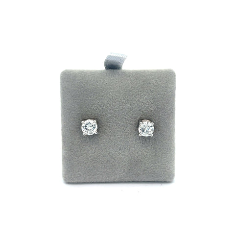 18kt WG Round Diamond Stud Earrings 0.68cts