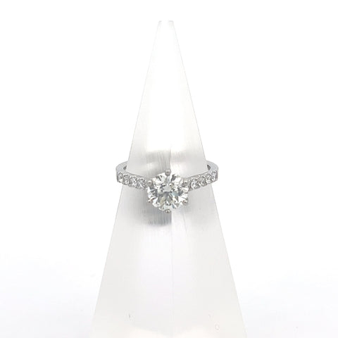 40545 - Platinum Round Diamond Ring
