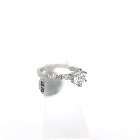 40545 - Platinum Round Diamond Ring