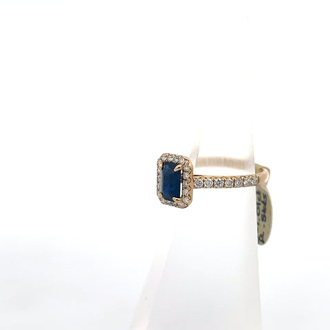 S0182 - 18kt YG Octagonal Sapphire Ring