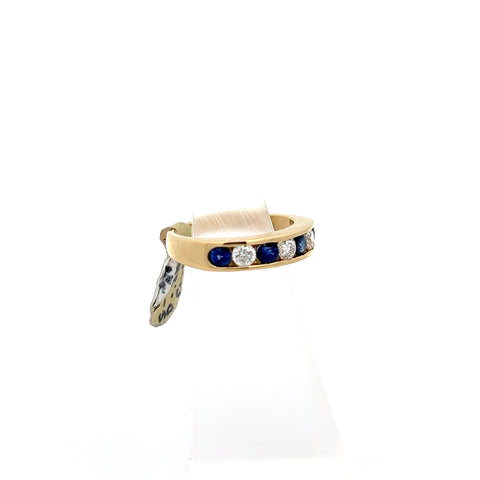 S0085 - 18KT YG Sapphire and Diamond Ring