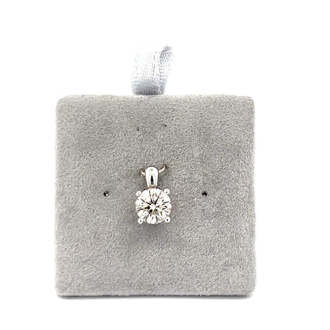 18KT WG Round Diamond Pendant 0.84ct