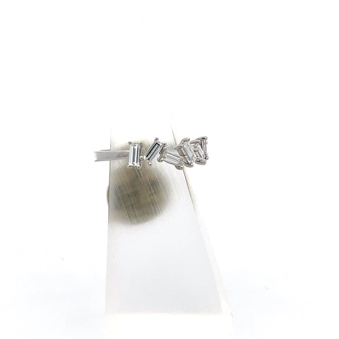 40550 - Platinum Baguette Diamond Scatter Ring