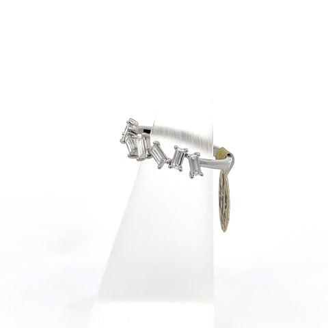 40550 - Platinum Baguette Diamond Scatter Ring