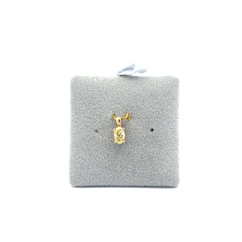 18kt YG NFY Oval Damond Pendant 0.36ct