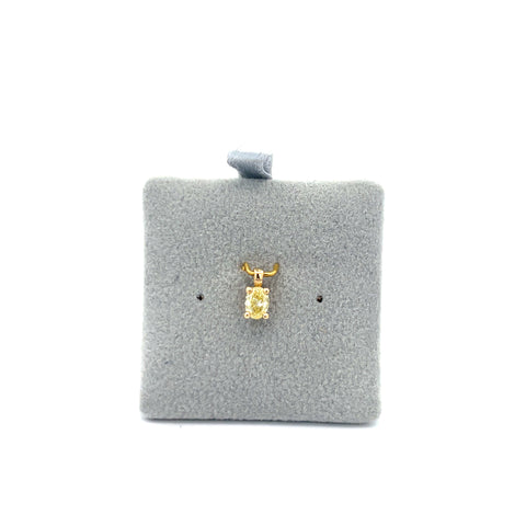 18kt YG NFY Oval Diamond Pendant 0.25cts