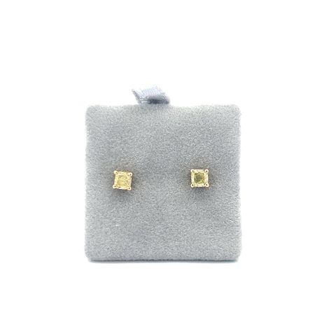 18kt YG NFY Cushion Stud Earrings 0.73cts
