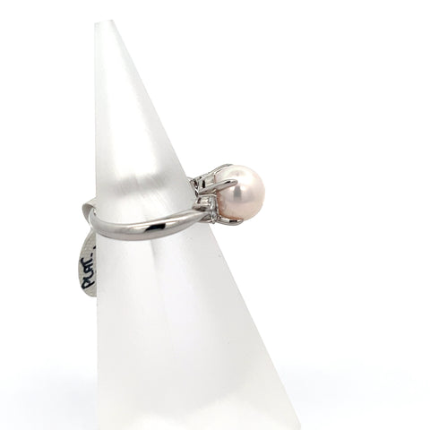 PRL1 - Platinum Pearl and Diamond Ring
