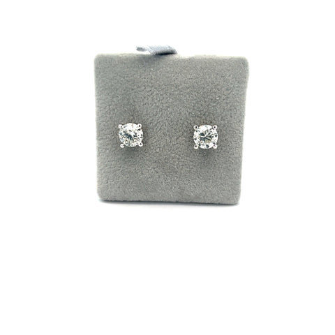 18KT WG Round Diamond Stud Earrings 1.45cts
