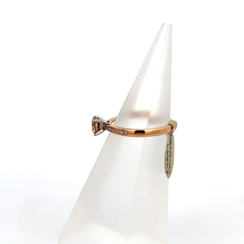 40507 - 18kt RG Round Brown Diamond Ring