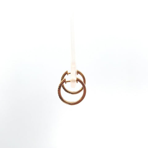18kt YG Diamond Hoop Earrings