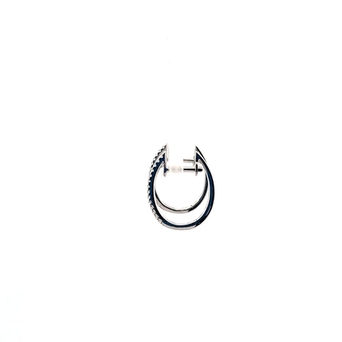 18kt WG Diamond Hoop Earrings 0.09cts