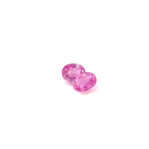 Pink Oval Pair Sapphire 0.55cts