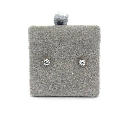 9KT WG 0.17cts Round Diamond Studs