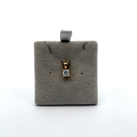 18KT YG Round Diamond Pendant 0.20ct
