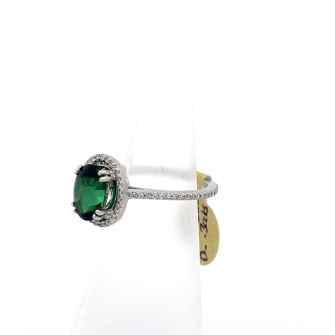 TOURM36 - 18kt WG Green Tourmaline Ring