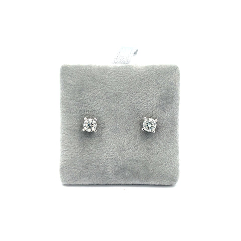 18KT WG Round Diamond Stud Earrings 0.46cts