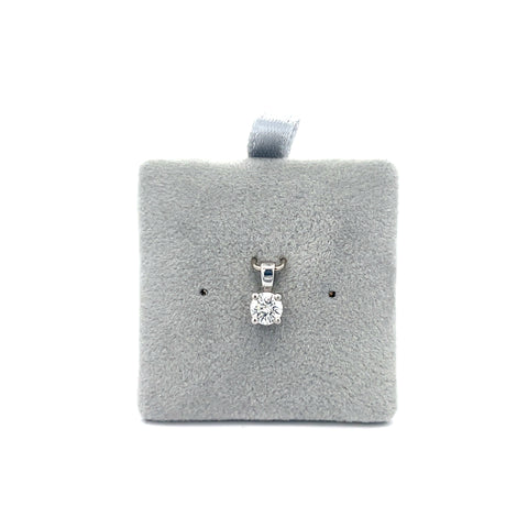 Plat Round Diamond Pendant 0.30ct