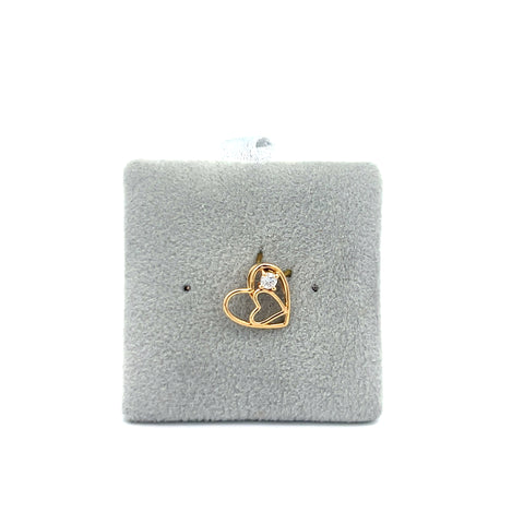 18kt YG Diamond Heart Pendant