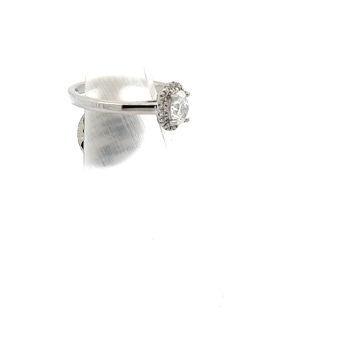 40460 - Platinum Oval Diamond Ring