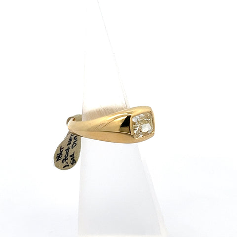 40379 - 18KT YG Natural Fancy Light Yellow Cushion Ring