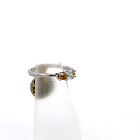 40160 - 18kt WG Cushion Cut Diamond Three-Stone Ring