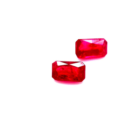 Ruby Pair 0.85cts Octagonal