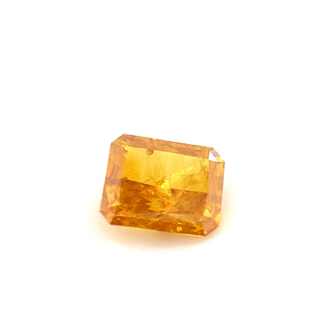 Natural Fancy Vivid Orange-Yellow 0.43ct Radiant