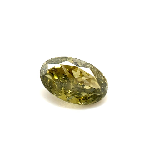 Natural Fancy Brownish Greenish Yellow (Chameleon) 1.00ct Oval