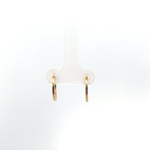 18kt YG Diamond Hoop Earrings