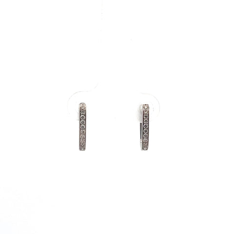 18kt WG Diamond Hoop Earrings 0.15cts