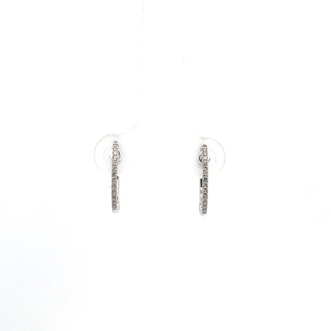 18kt WG Diamond Hoop Earrings 0.09cts