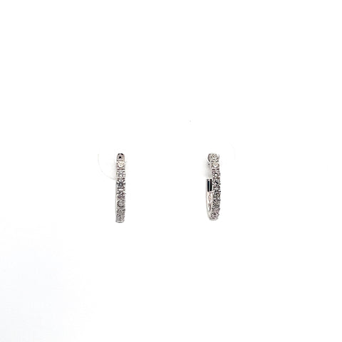 18kt WG Diamond Hoop Earrings 0.28cts