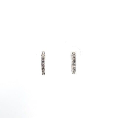 18kt WG Diamond Hoop Earrings 0.29cts